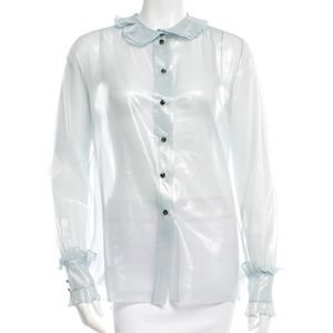 MARC JACOBS: Sheer silk button up blouse